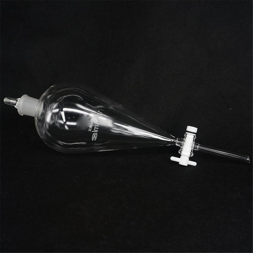 Attrezzature e forniture di laboratorio Imbuto separatore in vetro borosilicato da 60 ml a 500 con rubinetto in vetro/PTFE