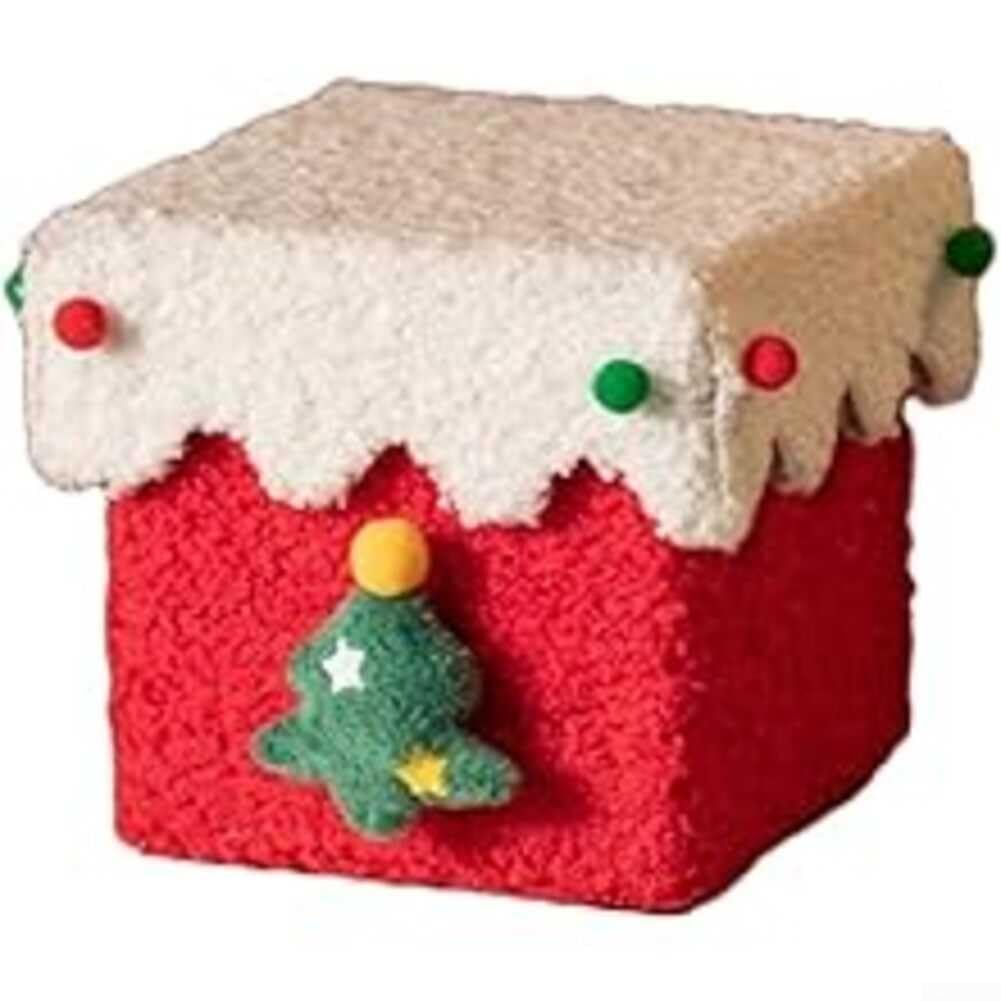 Scatole regalo di Natale con coperchio, scatola regalo di lusso con nastro, in cartone rigido e morbida lana, per regali di Natale (scatola rossa bianca)