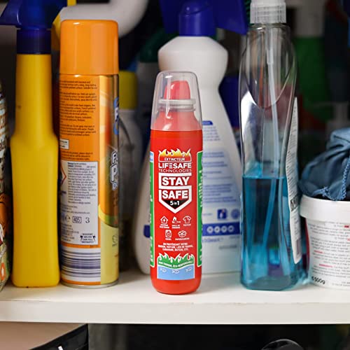 StaySafe, 5-in-1-Feuerlöscher, der beste Feuerlöscher für Zuhause, Auto, Arbeit, Camping, Wohnwagen, Boot – schaltet 5 Arten von Leuchten in wenigen Sekunden aus - Image 8