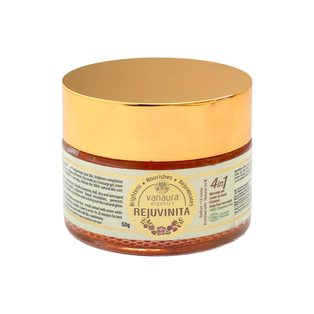 Vanaura OrganicsREJUVINITA 4 IN 1 ORGANIC GEL-(MASSAGE GEL,LEAVE ON MASK,CLEANSER, SOAP FREE WASH)