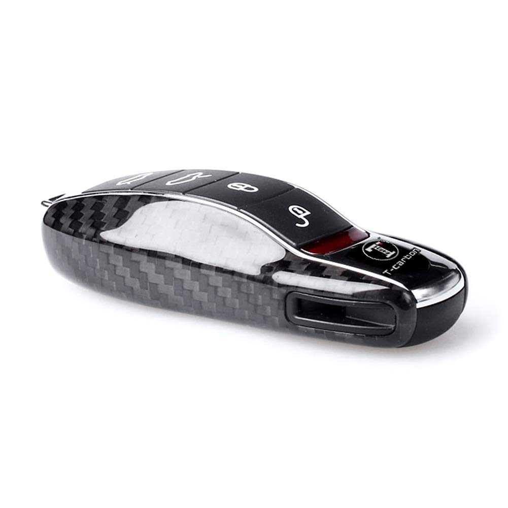 Carcasa para llave de coche fibra carbono Real, carcasa para Porsche 911, Cayenne, Panamera pieza de automóvil