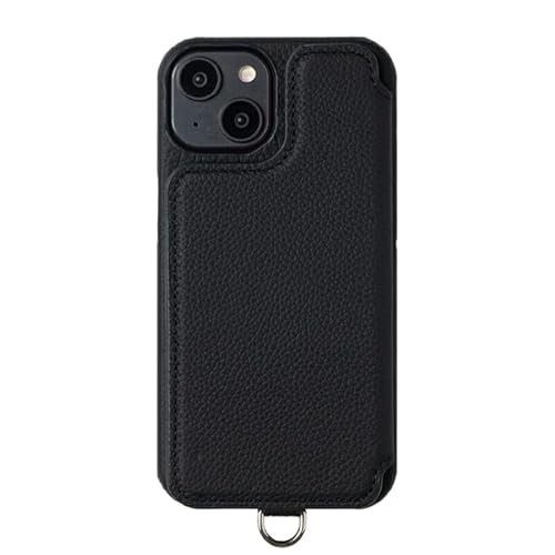 y DEMIU f~E z k iPhoneΉ 15p l X}zP[X gуJo[ Phone w 蒠^ {v J[h v[g Mtg |VFtbg POCHE FLATk ubN l