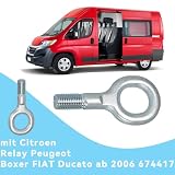Compatibilidad: este gancho de remolque es un reemplazo perfecto para los modelos Citroen Relay, Peugeot Boxer y Fiat Ducato a partir de 2006. El número de referencia OE 1348135080 garantiza el ajuste perfecto.