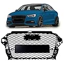 Sportgrill/Kühlergrill passend für Audi A3 8V 12-16 Hochglanz Schwarz in Wabendesign