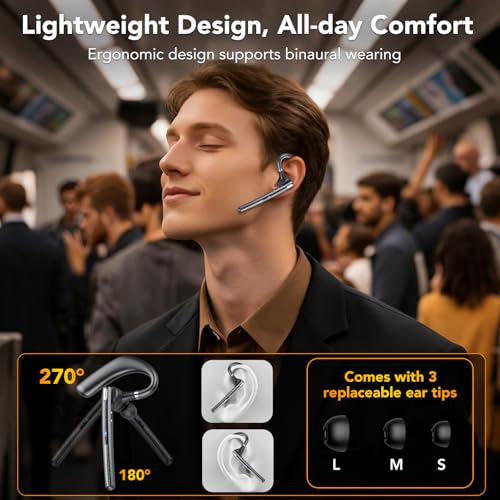 Auricular Bluetooth V5.4 con función de silencio y doble micrófono CASCHO 6