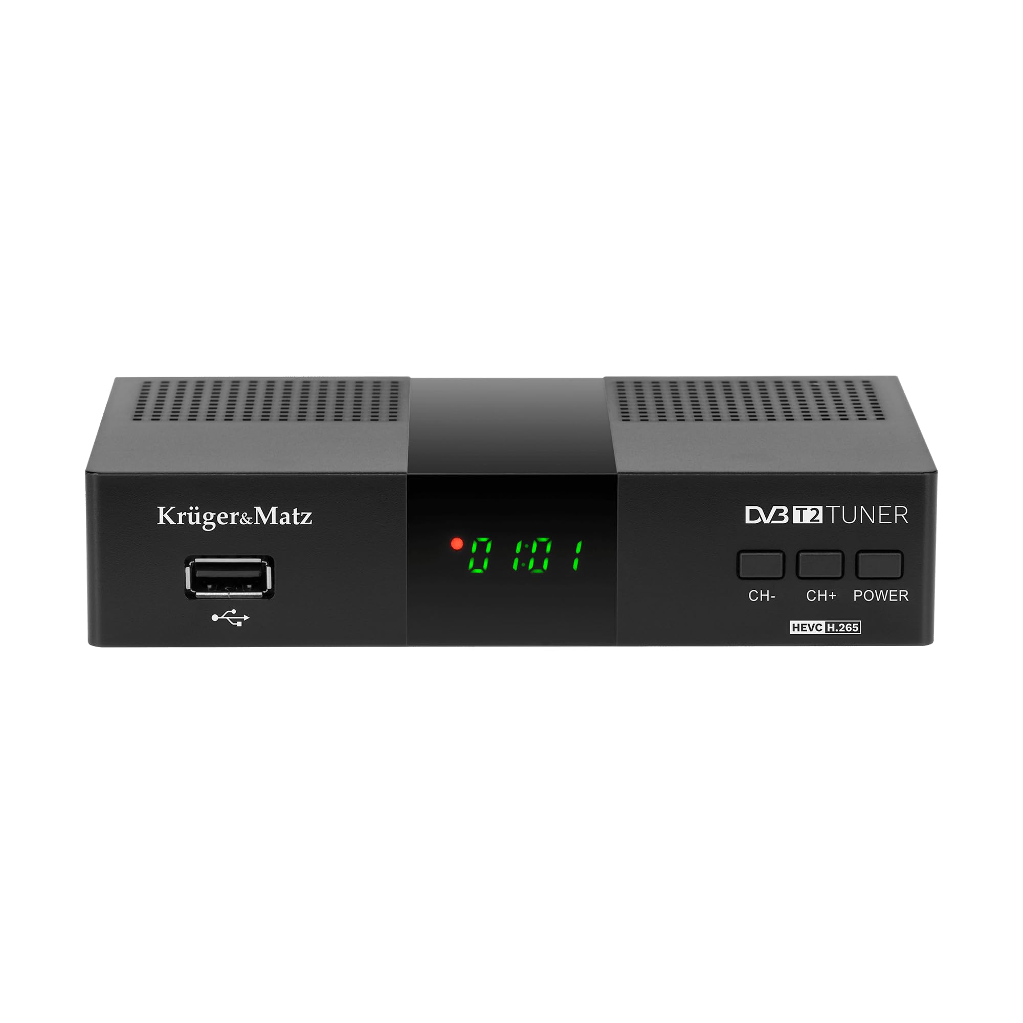 Krüger&Matz Tuner DVB-T2 H.265 HEVC Auflösung 1920x1080 px KM0550D Timer Timeshift Teletext Favoriten Kanäle 512 MB RAM