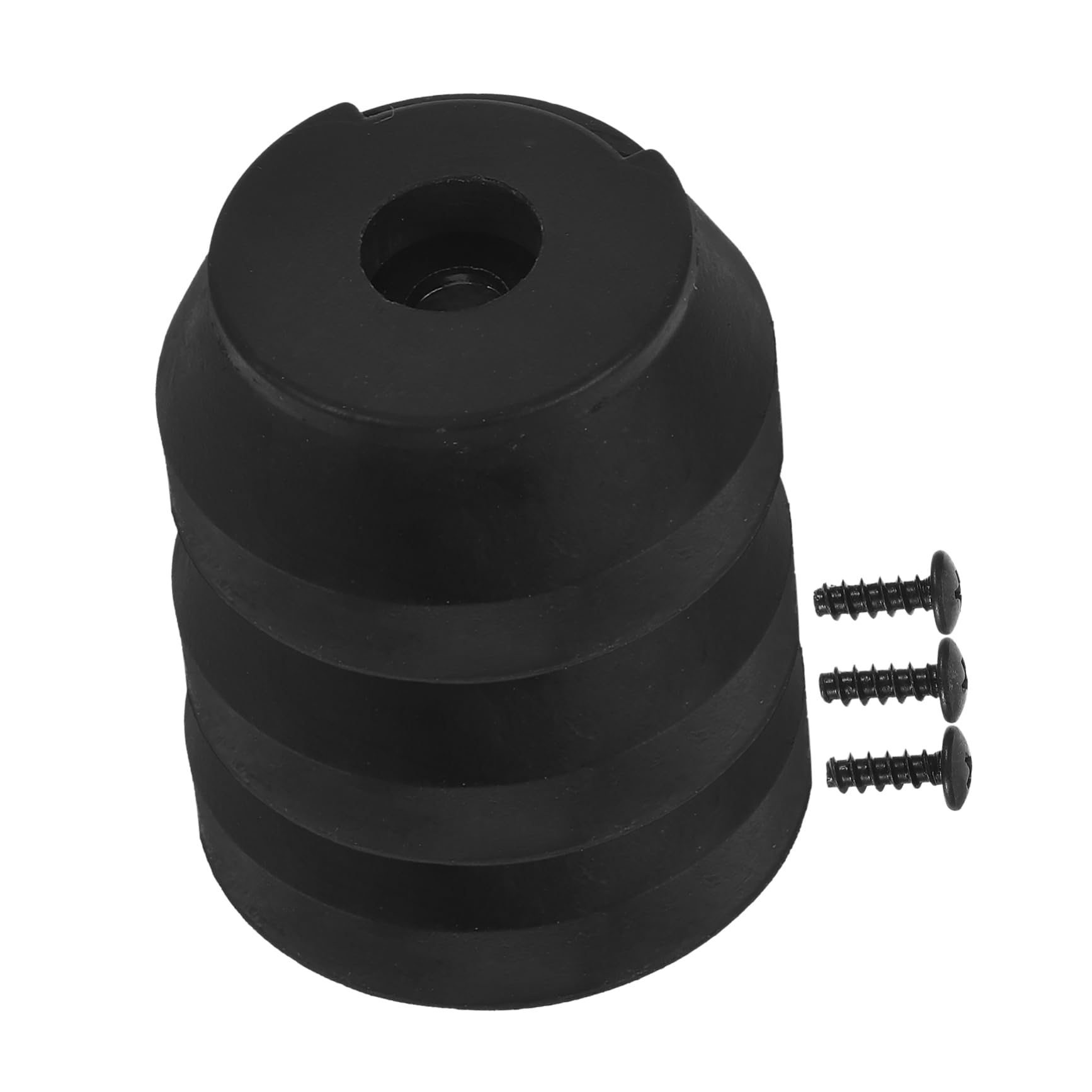 BESTYASH Elderly Walking Stick Accessories Triple Foot Cane Anti-Slip Pad 3pcs Set Black Enhanced Stability