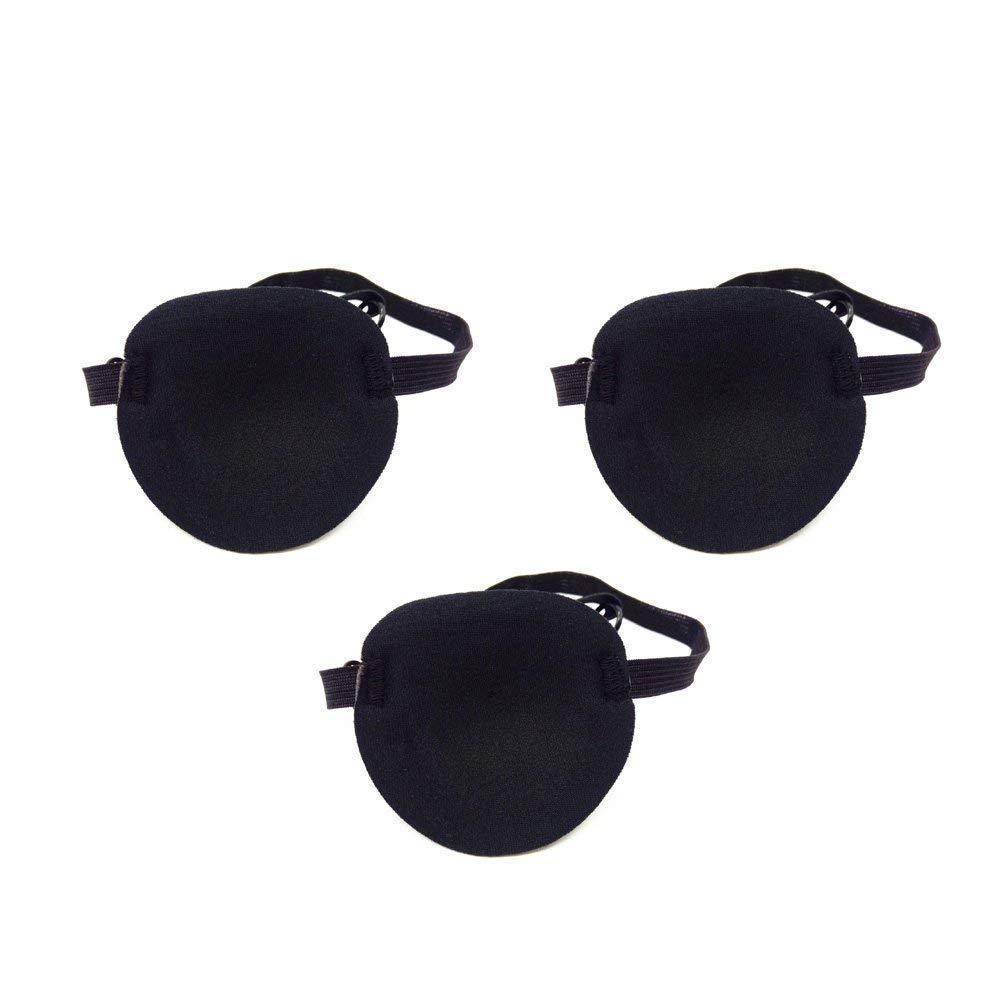 Eye Patch -Adult Kid's Adjustable Soft and Comfortable Eye Patch Single Eye Mask for Recovery Eye Amblyopia | Halloween (3Pack)