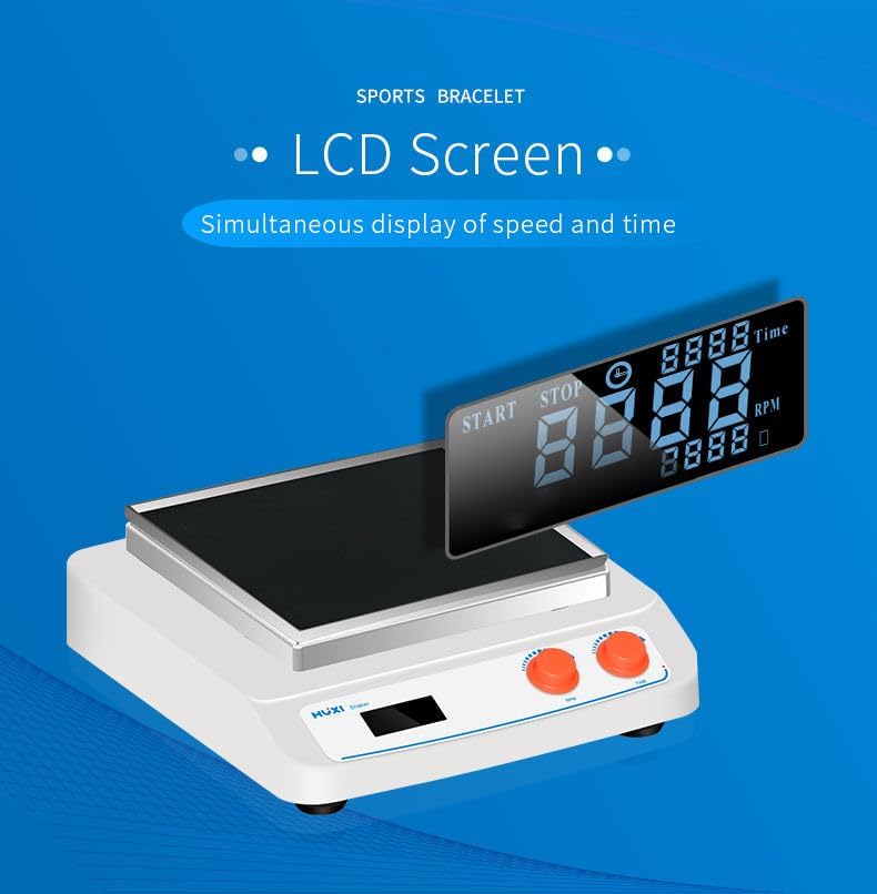 Lab Orbital Shaker Linear Vibration Device Orbital Rocking Instrument with Universal Tray Shaking Mode Orbital Speed Range 50 to 250rpm Amplitude 20mm
