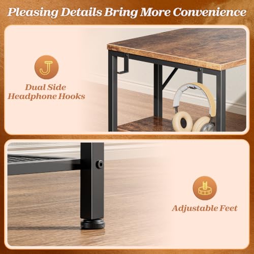 PRAISUN 47.2'' L Shaped Office Desk with Power Outlets and 3 Drawers - image 8