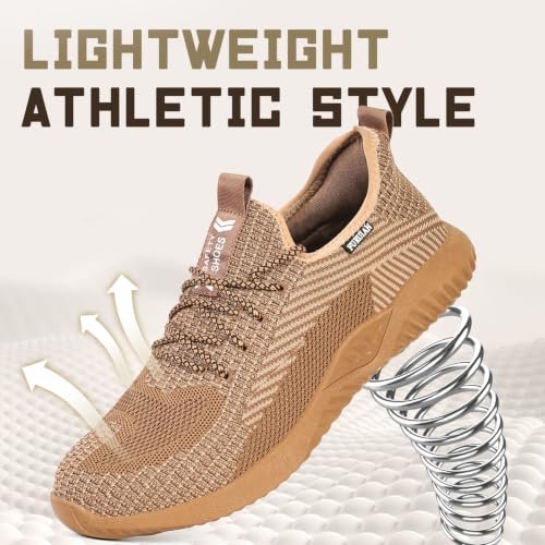 Image of Furuian Steel Toe Work Shoes for Men Women Safety Construction Sneakers