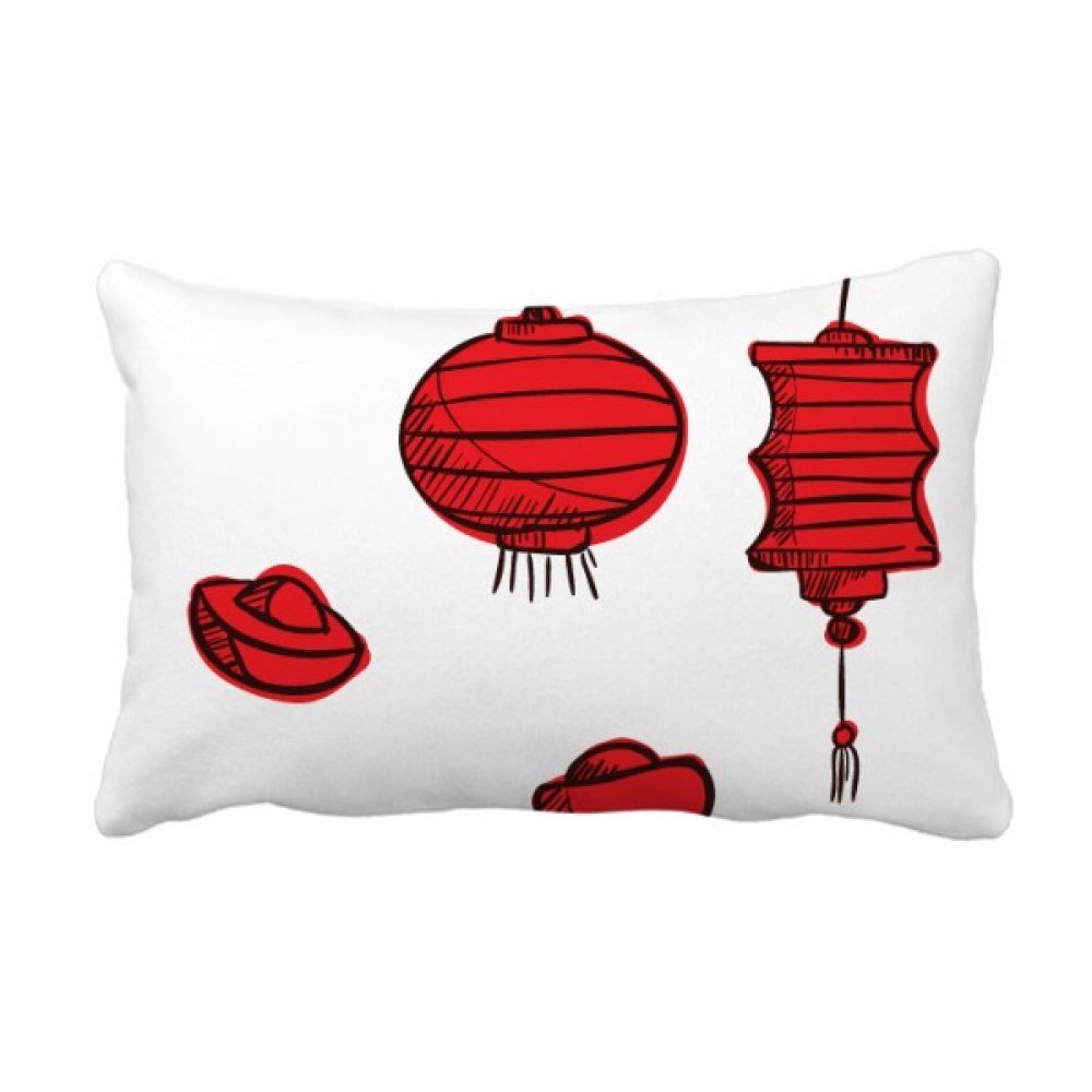 Oreiller lombaire année chinoise du coq pour décoration salon et canapé 40x60