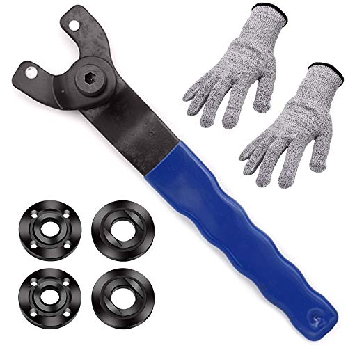 Grinder Wrench Grinder?Flange Angle Wrench Spanner Metal Outer Inner Lock Nut kit for Dewalt Milwaukee Makita Bosch BLack & Decker Ryobi 193465-4
