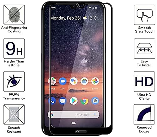 Image of HD Tempered Glass Screen Protector Compatible For Nokia 3.2 With Edge To Edge Coverage And Easy Installation Kit