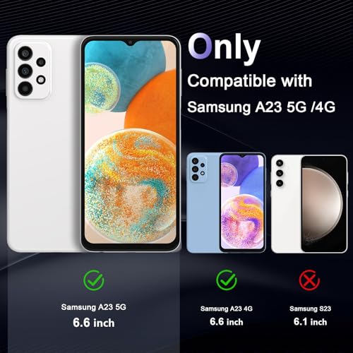 Image of Case for Samsung Galaxy A23 5G /4G, Military Grade Drop Protection Phone Case, Yellowing Resistant, Anti-Scratch Hard PC Back, Shockproof Hard Ultra-Thin Protective Cover, Clear