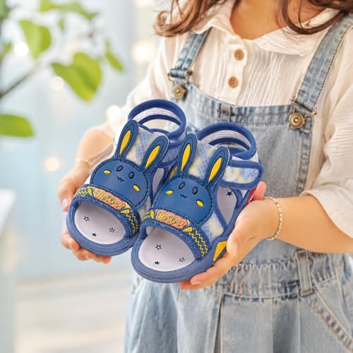 Image of Kids Sports Sandals Lightweight Breathable Anti Slip Comfortable Velcro Footwear for Boys and Girls