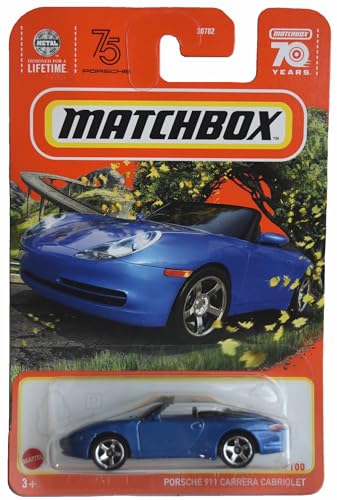 Matchbox Porsche 911 Carrera Cabriolet azul miniatura 1