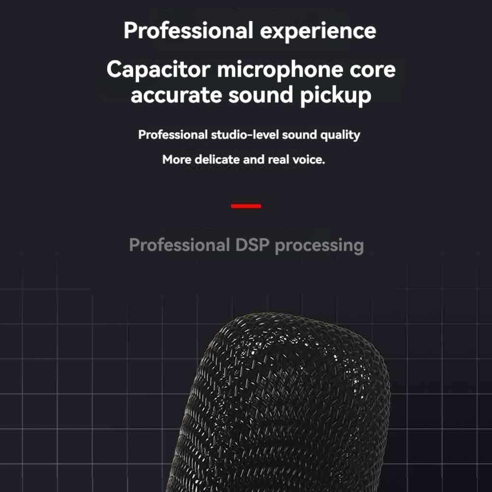 MicróFono USB Profesional Plug Play, MicróFono De Estudio con Soporte para Juegos, Chat En LíNea, Videos, TransmisióN De Voz A
