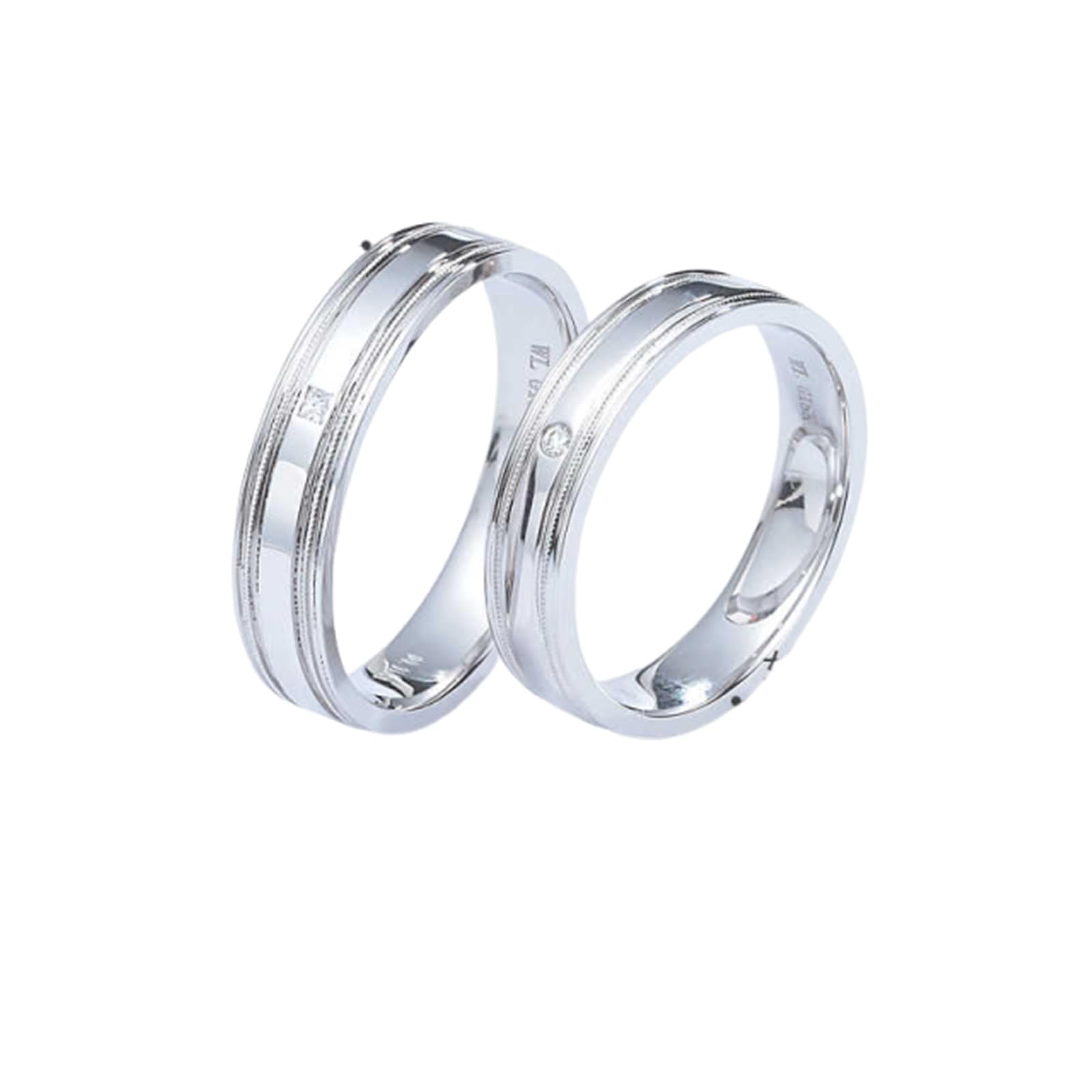 Anillo para hombre de platino auténtico, 4,5 mm, PT950, oro auténtico, anillo de compromiso, apto para hombres, talla 65 (20,7)