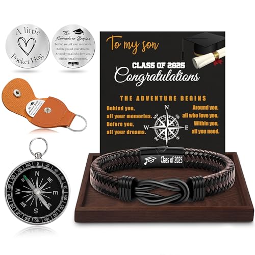 Inspirational Gifts for Men Morse Code Bracelets Mens Bracelets Graduation Gifts for Him Fathers Day Adjustable Leather Bracelet Motivational Birthday Annivesary Jewelry Stocking Stuffers for Men