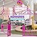 PreGymnastic Foldable Gymnastics Bar, 6FT Horizontal Bars, Folding Training Bar for Kids Ages 3-18, Weight Limit 500 LB, Adjustable kip Bar,Home Gym Equipment Indoor(Foldable Bar with Mat,Purple-Mat)