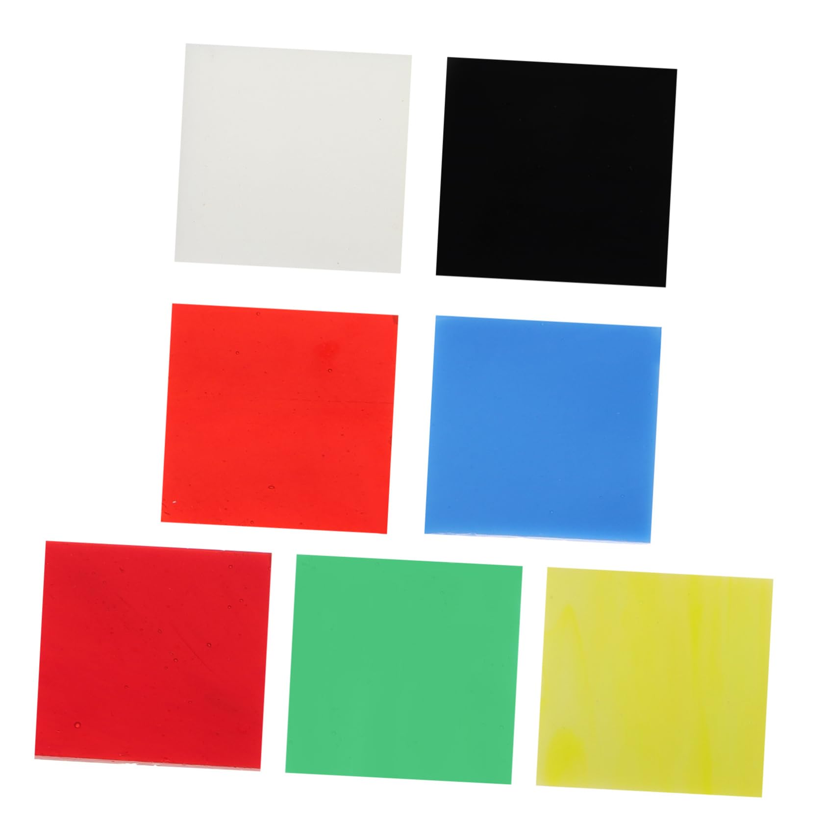KONTONTY 2sets Professional Square Glass Sheets Microwave Fusing for Decorative Art Projects 7pcs*2