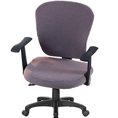 CAVEEN Funda de Silla de Oficina Modernas Estilo Simplista Elástica Funda para Sillas de Giratorias/Silla para Ordenador/Sillas de Oficina (Gris)