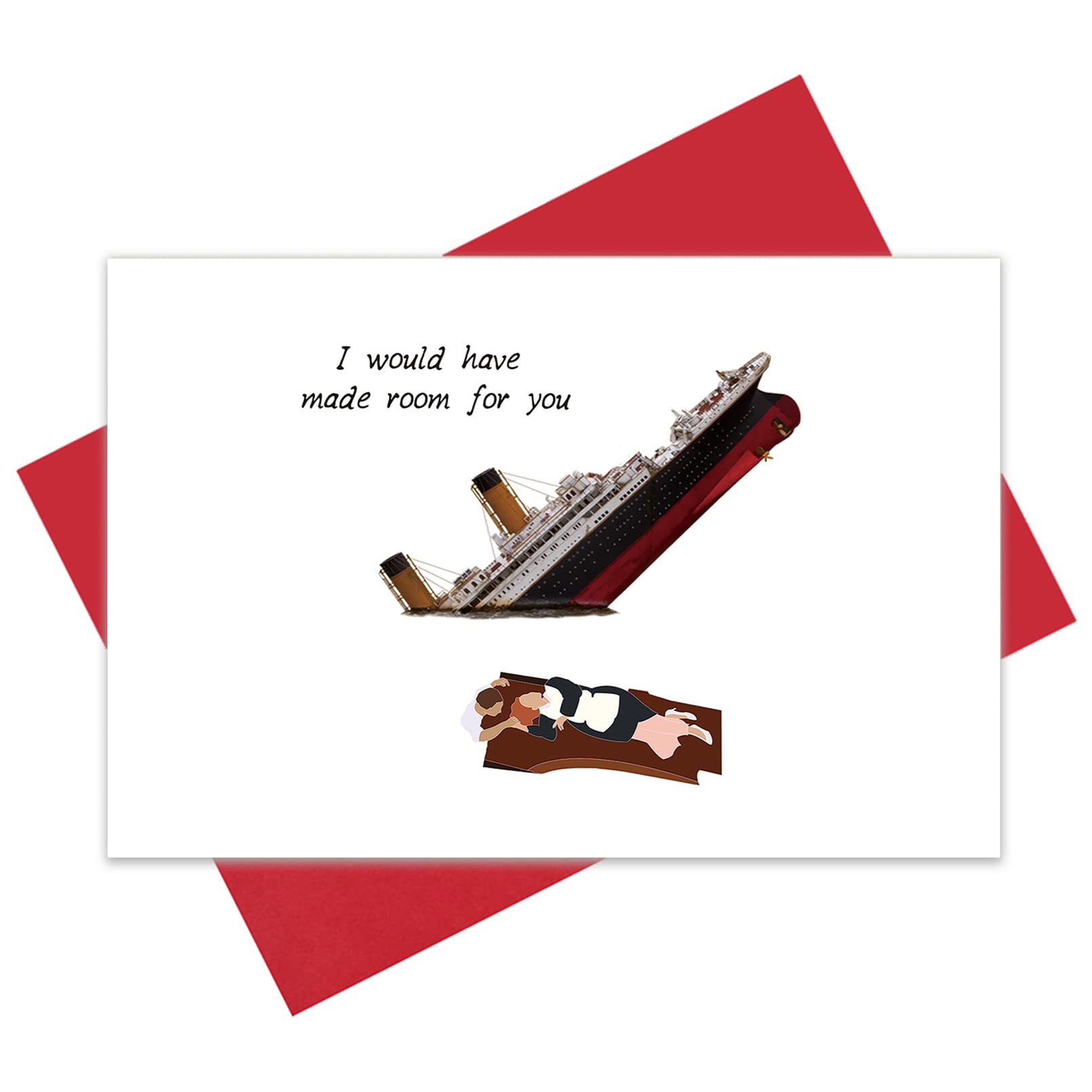 AlzombiSweet Jack and Rose Love Card, Romantic Valentine's Day Card, I Would Have Made Room for You Card