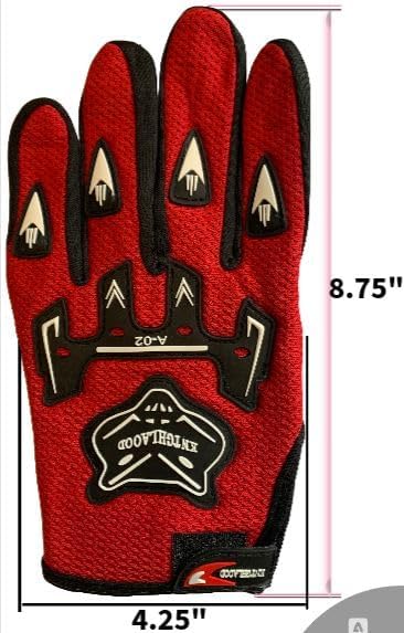 Miniatura 2 de MRS - Guantes para adolescentes y jóvenes, cuatrimoto, todoterreno, guantes de motocross, Go Kart, motocicleta, scooter, deportes de potencia,