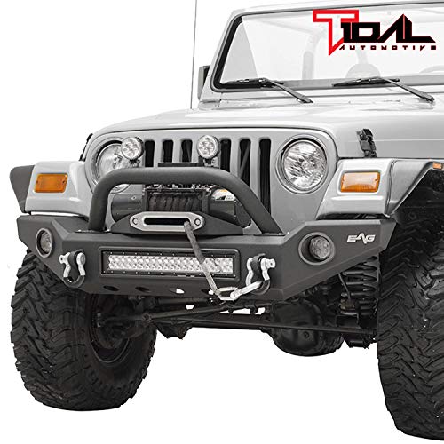 EAG LED Front Bumper with Light Surrounds Fits for 87-06 Wrangler TJ YJ