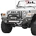 EAG Front Bumper with LED Lights and Light Surrounds Fits for 87-06 Jeep Wrangler TJ YJ