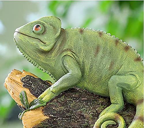 Ironrain Tree Hugger Sculpture Chameleon Statues, Garden Peeker Cute Vividly Hanging Green Lizard Art Décor Figurine Ornament For Indoor Outdoor Yard Tree Decorations (Chameleon) #TOP7