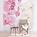 Produktbild Apalis Fototapete Orchidee - Vliestapete - Delicate Orchids - Blumentapete Quadrat | Vlies Tapete Wandtapete Wandbild Foto 3D Fototapete für Schlafzimmer Wohnzimmer Küche | Größe HxB:192x192cm