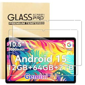 KUSINHOKA Vetro Temperato per TABWEE T80/TABWEE Tablet (10.5 Pollici), [2 Pezzi] Durezza 9H Pellicola Protettiva, [Anti-Graffio], [Senza Bolle], HD Trasparente Protezione Schermo Protector Film