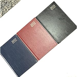 2023 A5 Week to View Diary – WTV A5 Planner Hardback Cover Casebound Assorted