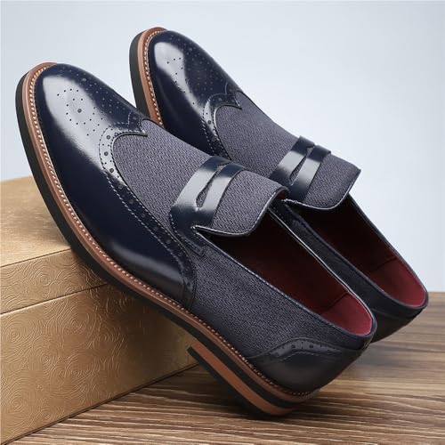 Dress Shoes for Men Comfort Orthopedic Tuxedo Slip On Round Toe Waterproof Leather Prom Wedding Heel Non Slip Anti-Slip Low Top Rubber Sole Casual2