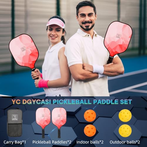 Image of YC DGYCASI Pickleball Paddles Set of 2 USAPA Approved Pickleball Set 2026