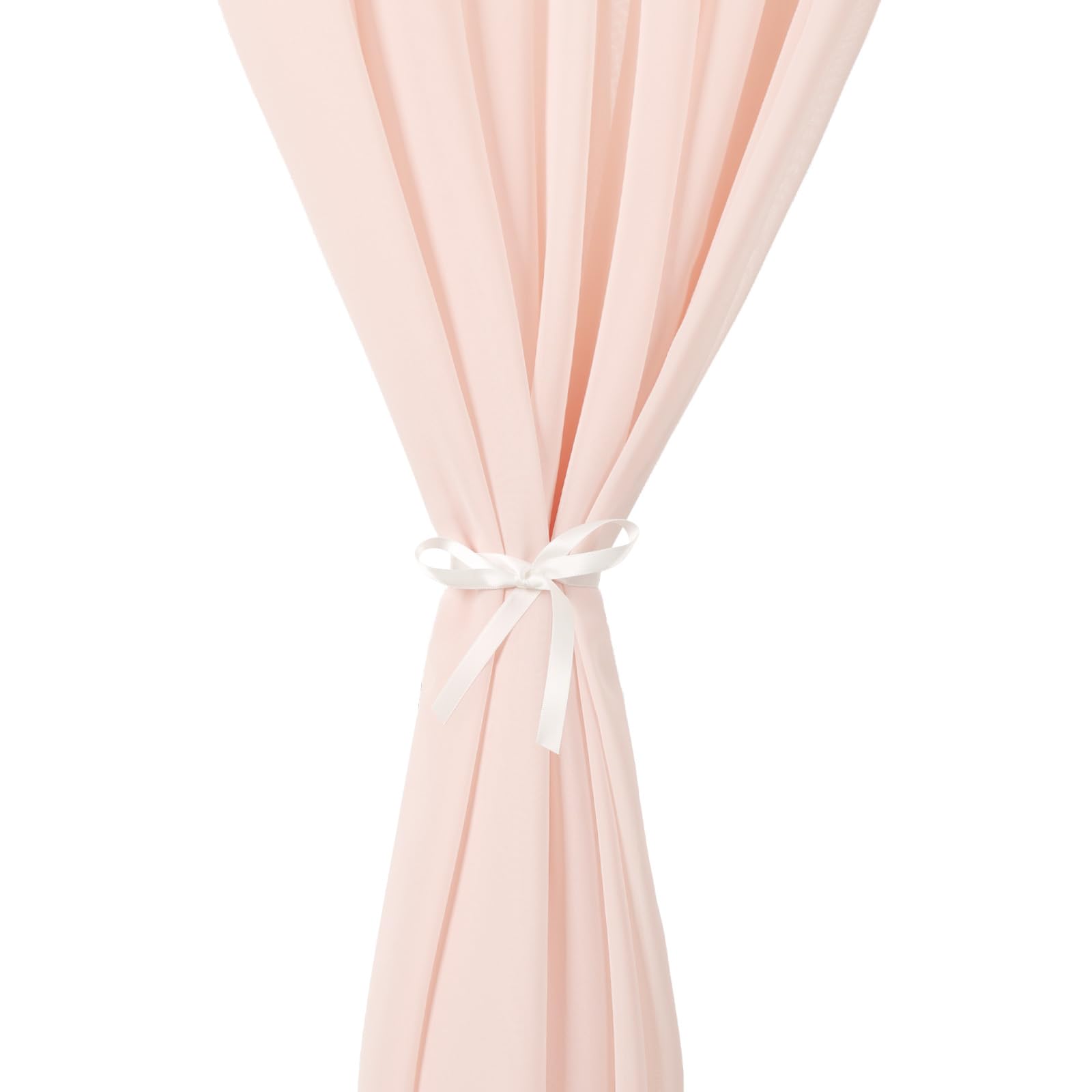 SoarDream Camino de mesa de gasa romántico, 5 paquetes de 27 x 120 pulgadas, color melocotón claro, camino de mesa rústico para bodas, eventos, cumpleaños, fiesta, decoración de silla