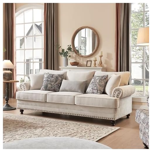 Farati Modern Farmhouse 3-Seat Sofa Design