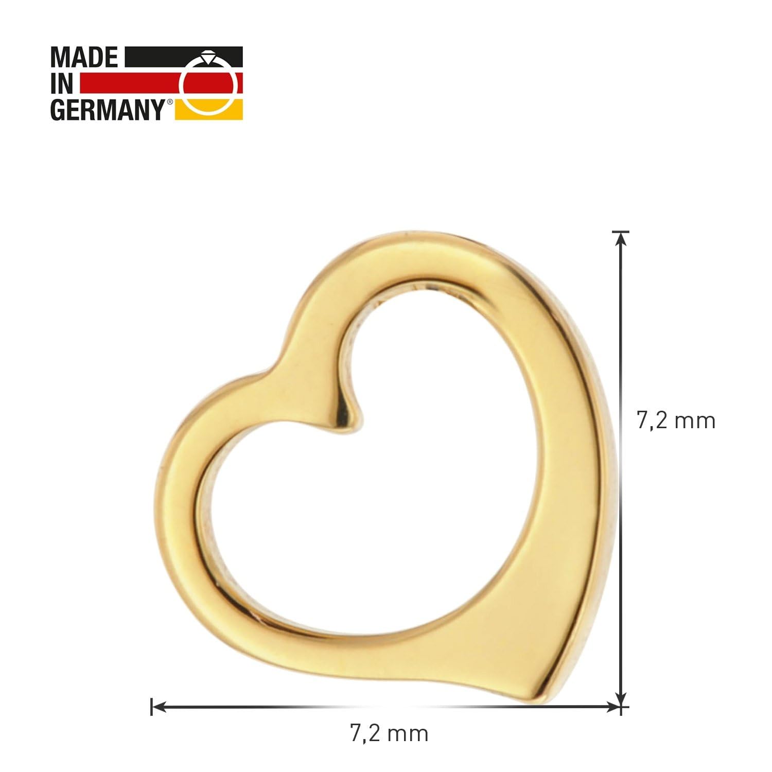 trendor Kinder Herz-Anhänger 333 Gold Mit Vergoldeter Silberkette 28965 | zeitloses Schmuckstück für Kids, zauberhafte Geschenkidee