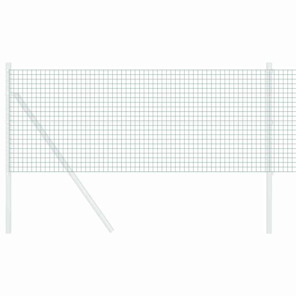 Valla de malla de alambre galvanizada, 1 m x 25 m, para jardín, de malla cuadrada de acero galvanizado con 25 metros de longitud