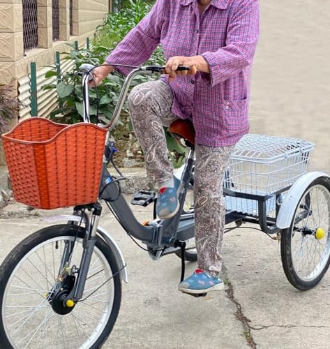 Triciclo Plegable con Canasta Trasera - Gris miniatura 2