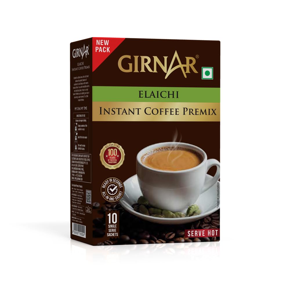 Instant Premix Coffee With Elaichi(10 Sachets), 140 Grams