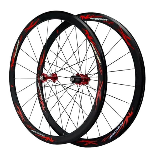 VGVG 20 インチ 折りたたみ自転車/ホイールセット、C/Vブレーキ対応 シールドベアリング 7-8-9-10-11-12速カセット対応 クイックリリース フロント100mm リア130mm フロント/リアホイール (レッドドラム レッドラベル)