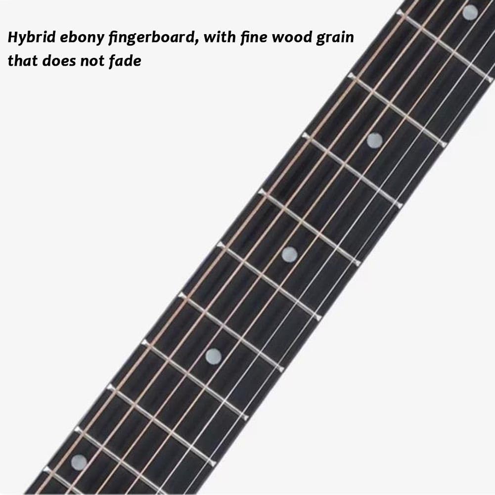 Chitarra Acustica Da 41 Pollici Per Principianti, Chitarra A Cassa Sottile Di Dimensioni Standard Con Spalla Mancante, Adatta Per Adulti E Adolescenti, Con Custodia Morbida(Sandstorm color)