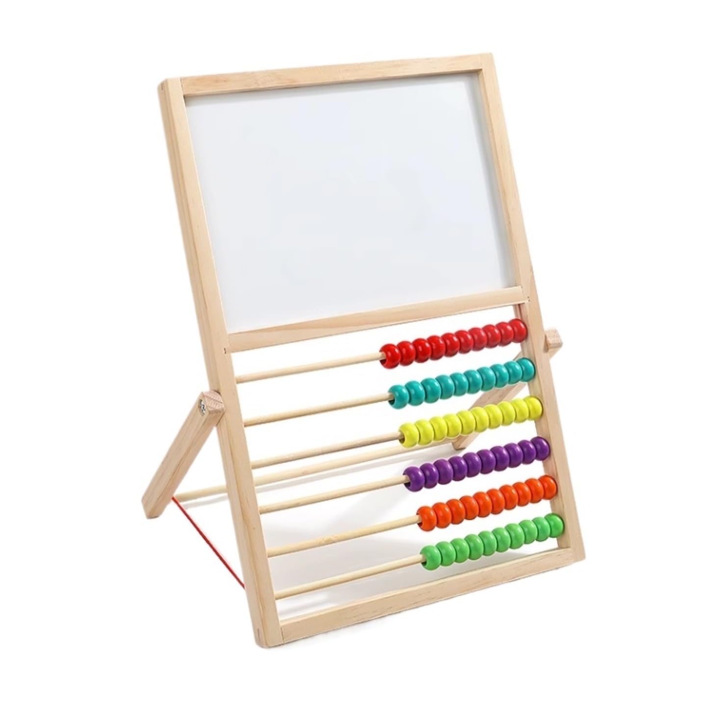 Abacus Deska Do Rysowania Abakus Drewniana Rama Wielofunkcyjny 6-rzędowy Ramki Liczenia Wczesnej Nauki Przybory Szkolne