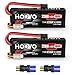 HOOVO 2S Lipo Battery 7.4V 7200mAh 100C RC Lipo Battery Pack Hard Case with TR Plug Compatible with 1/8 and 1/10 RC Truck Vehicles RC Car Truggy Buggy Racing Models-2 Pack