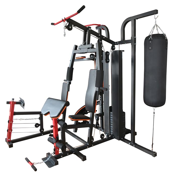 BodyTrain Advanced 3 Station Home Multi Gym With Punch Bag and 60kg Weight Stack - Image 6