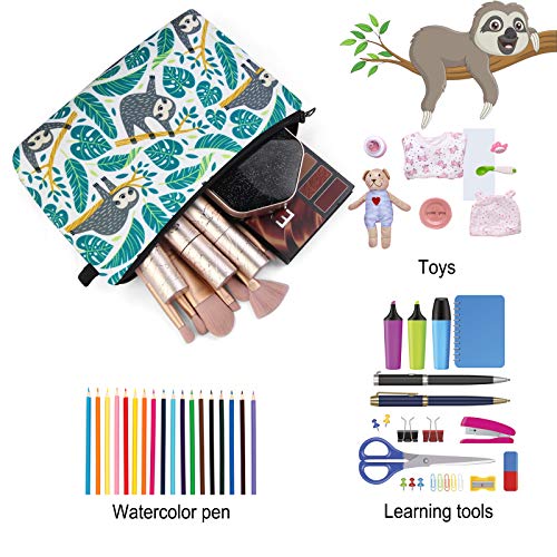 Magefy Small Makeup Bag Waterproof Cosmetic Bag Portable Travel Makeup Bags With Zipper Lightweight Makeup Pouch (1 Pack, 0172 Sloths) #TOP3