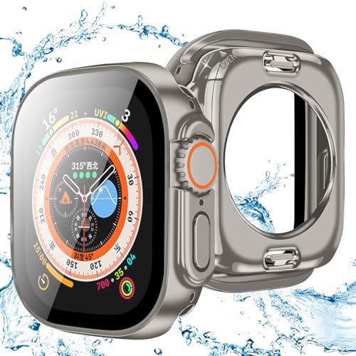WADEFO Ή Apple Watch P[X Ultra 3/2/1 AbvEHb` Jo[ h 2 in 1 O̕ی PC+KXf ߗ wh~ h~ Apple Watch Jo[ AbvEHb` P[X PCf Sʕی
